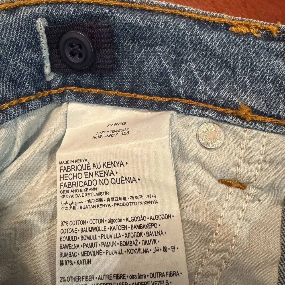 Levi's Girls Baggy Barrel Jeans Size 10 Reg High Rise Stretch 26x21 NWT